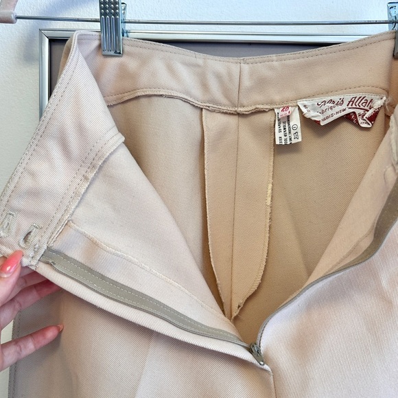 Vintage 1970s High-Waisted Cream Wool Blend Flares – Chris Allan Paris - Picture 8 of 8